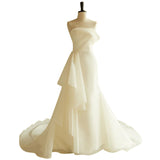 Light Wedding Dress Female New Host White Temperament Elegant Art Examination Tset Dress Banquet Dress HZ0517