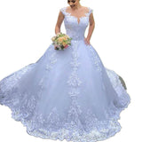 Wedding Dress 2026 New White Vintage Lace V-Necked Sexy Large-Size Drag-Tailed Wedding Dress HZ0517