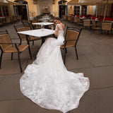 Bridal Wedding Dress Female Sen Tie Waist Fishtail Super Fairy Thin High Elegant Temperament Yarn Dress HZ0517