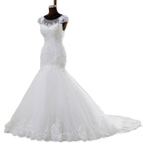 French Wedding Dress 2026 New Japanese And Korean Long-Term Fishtail Lace Temperament Thin White Tail Waistless Sleeveless Wedding Dress HZ0517