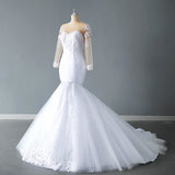 Supply Wedding Dress Bride Tail 2026 New White Breast Lace Simple Xiansen Wedding Dress HZ0517