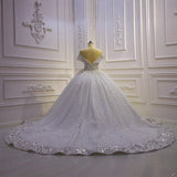 Main Wedding Dress 2026 New Large-Size Open-Shoulder Squin Lace Court Style Heavy Industry Sexy Wedding Dress HZ0517