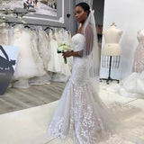 Lace Fishtail Wedding Dress 2026 New Braping Out Light Yarn Temperament To Shoot Outdoor Lawn Wedding Tail Dress HZ0517