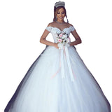 Main Wedding Dress 2026 New Lace Shoulder Wedding Dress V Collar Bridal Dress Wedding Dress HZ0517