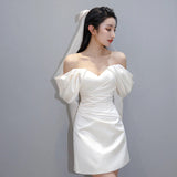 Japanese And Korean Densified Light Wedding Dress Bride Certificate Short Skirt Simple Travel To Shoot Small Man Dress HZ0517