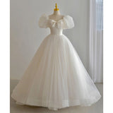 Light Wedding Dress 2026 New Bridal Girl Small Man With The Landlord Yarn French Simple Travel Shot Mori Dress Dress HZ0517
