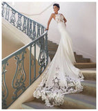 2026 New High-End French Sexy Thin White Dress Travel Photo Wedding Dress Sling Slings Fish Tail Ass HZ0517