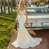 Slings Light Wedding Dress Linden Tail 2026 New White Dress Simple Travel Fishtail Korean Bride Go Out Yarn HZ0517