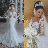 2026 New Wedding Dress Sexy Deep V-Neck Fishtail Wedding Dress Lace Wedding Dress HZ0517
