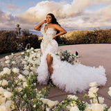 New Tectaic One-Shoulder Wedding Dress Slim Fish Tail Skinny Wedding Dress Dress Dress Dress HZ0517