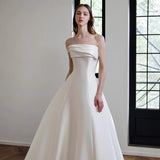 French-Style Linden Light Wedding Dress 2025 New Bridal Simple Niche High-End Feeling Out Yarn Tail White Dress Dress HZ0517