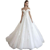 Temperament-Fixing Lace Drag-Tailed Wedding Bridal Bridal Dress Long Tuft Shawl Shoulder HZ0517