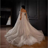 Wedding White Sexy Shoulder-To-Shoulder-Back Wedding Dress 2026 New Temperament High-End Wedding Dress HZ0517