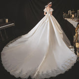 Wedding Dress 2026 New Bride Simple Vertiny Retro Court Style Dream Big Tail HZ0517