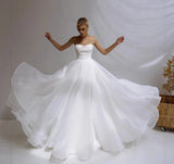 Brased Light Wedding Dress 2026 New Small Temperament Bride Simple Travel Tug Tail HZ0517