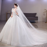 French Light Main Wedding Dress 2026 New Spring Bridal Dress Small Size Tail Wedding Dress HZ0517