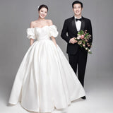The New Bride's Wedding 2026 New Bride's Wedding Shoulder Size Pregnant Woman's Main Wedding Dress Shot French Light Wedding Dress HZ0517