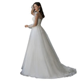 Main Wedding Dress Girl Sweet And Fresh 2026 New Bride Long Sleeves Simple White Drag Princess Style Wedding Dress HZ0517
