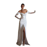 Wedding Dress 2026 New Light Luxury Fairy Word Shoulder Bride Yarn Dinner Welcome HZ0517