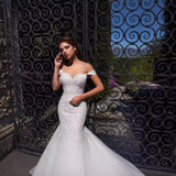 Wedding Dress 2026 New Temperament Shoulder Bride Thin Tail Wedding Wedding Simple Tail Fishtail Wedding Dress HZ0517