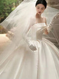 Wedding Dress Dress Woman 2025 New Bridal Heavy Industry Luxury Long Tail Smear High Texture Out Of The Yarn HZ0517