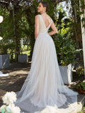 Light Wedding Dress 2026 New Spring Sleeveless Bride Simple V. Collared Zidisen Is Super Fairy Princess Dream HZ0517