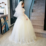 Main Wedding Dress 2025 New Bridal Small French Dress Temperament Shoulder Long-Sleeved Retro Heavy Industry Summer HZ0517
