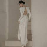 Scensine Light Wedding Dress Summer New Long-Sleeved Bridal Welcome Dress Sen Series Super Fairy Yarn HZ0517