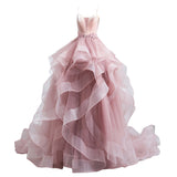 Hanging Dress 2026 New Pink Bride Wedding Toast Dinner Annual Art Exam Tail Wedding Dress HZ0517