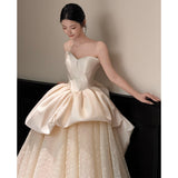 French Brag Main Wedding Dress 2026 New Bride Engagement Wedding Dress High-End Light Luxury Welcome Out Of The Door Light Wedding Dress HZ0517