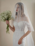 French Braided Light Wedding Dress Fishtail Sling Lace Lace Sleeves Small Tow White Two-Piece Yarn HZ0517