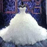 Wedding Dress 2026 New Breast-Wearing Sexy Hottie Large Size Bridal Wedding Dress Princess Ponbo Skirt HZ0517