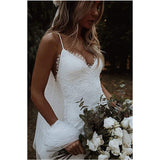 New Sling Wedding Dress 2026 New Simple Body-Back Fish Tail Tug Evening Dress HZ0517