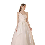 Bride Wedding Yarn 2026 Spring Rice White Densate Engagement Temperament Long Dress Skirt Simple HZ0517