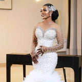 Brasing A Shoulder Wedding Dress Spring New Light Luxury High-End Feeling Wedding Bride Wedding Dress HZ0517