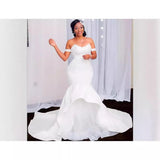Wedding Dress Shoulder 2026 New Wedding Dress African Bride Wedding Fishtail Wedding Dress HZ0517