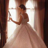Wedding New Retro Square Collar Sleeveless Main Wedding Dress Sexy Bare Back Wedding Dress Slit Temperament Tail 2026 HZ0517