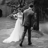 French High-End Feel Breast Light Wedding Dress Korean Version Of The Bride Go Out To Yarn Welcome Dress 2025 New Wedding Dress HZ0517