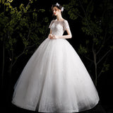 Starry Sky Main Wedding Dress 2025 Spring And Summer New Bridal Bubble Sleeves Are Super Fairy Dream Temperament Square Tailing HZ0517