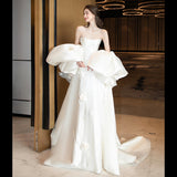 French Denance Breasts High-Quality Travel Photography Light Wedding Dress 2026 New Bridal Small White Go Out Of The Main Yarn HZ0517