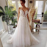 Women's Wedding Dress Lace Ribbon Beach Dress Wedding Party Dress HZ0517