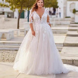 New Wedding Bridal Wedding Tug-Tailed Large-Size Wedding Dress Body Luxury Main Wedding Dress Temperament Elegant HZ0517