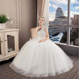 2025 White Wedding Dress Lace Size Bridal Dress Korean Version Of The Dream Bratos White Simple HZ0517