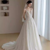 Super Xian Sensing Light Wedding Dress 2025 New Brides Han Style Slings Go Out Yarn Temperament Light Luxury High-Sensing Dress Female HZ0517