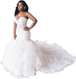 Wedding Dress White Breast-Wearing Fishtail Thin Temperament Elegant Engagement Dress 2025 HZ0517