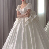 French Light Wedding Dress 2026 New Bridal Yarn Drag Tailen Temperament Small Pregnant Pregnant Retro Simple Wedding Dress HZ0517