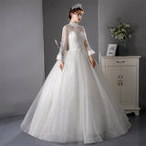 Light Wedding Dress 2026 New Temperament Bridal Bridal Dress Long-Sleeved Super Fairy Dream Simple Princess Dress HZ0517
