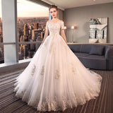 Wedding Dress 2026 New Bridal French Word Shoulder Court Tail Wedding Dress With Dream Princess Light Wedding Dress HZ0517