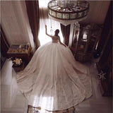 New Large-Size Perspective Braid Wedding Dress 2026 New Bead Sleeves Puffy Main Wedding Dress Long Tail HZ0517