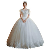 One-Word Shoulder Simple Main Wedding Dress 2025 New Temperament White Light Wedding Dress Mori Dream Little Bridal Wedding Dress HZ0517